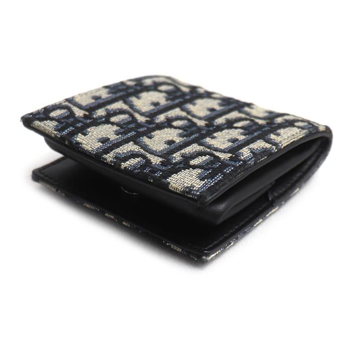 Dior Oblique Coin Case Beige Navy