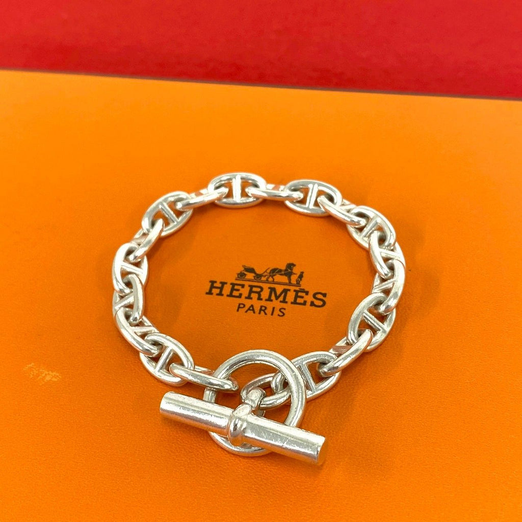 Hermes Chaine D'ancre PM Bracelet 925 Sterling Silver Chain
