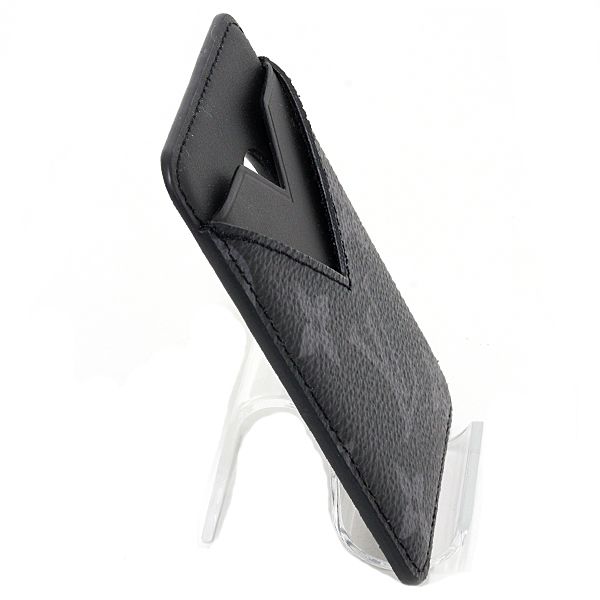 Louis Vuitton Card Holder Magnet Case Monogram Eclipse Black Gray — view 3