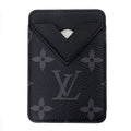 Louis Vuitton Card Holder Magnet Case Monogram Eclipse Black Gray