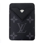 Louis Vuitton Card Holder Magnet Case Monogram Eclipse Black Gray