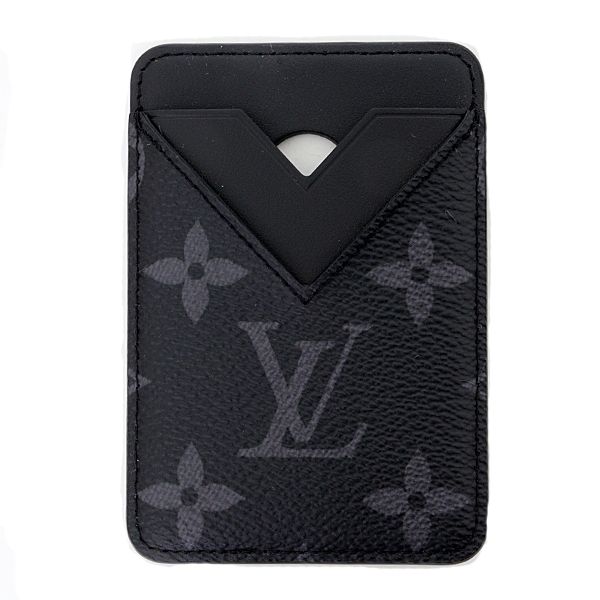 Louis Vuitton Card Holder Magnet Case Monogram Eclipse Black Gray