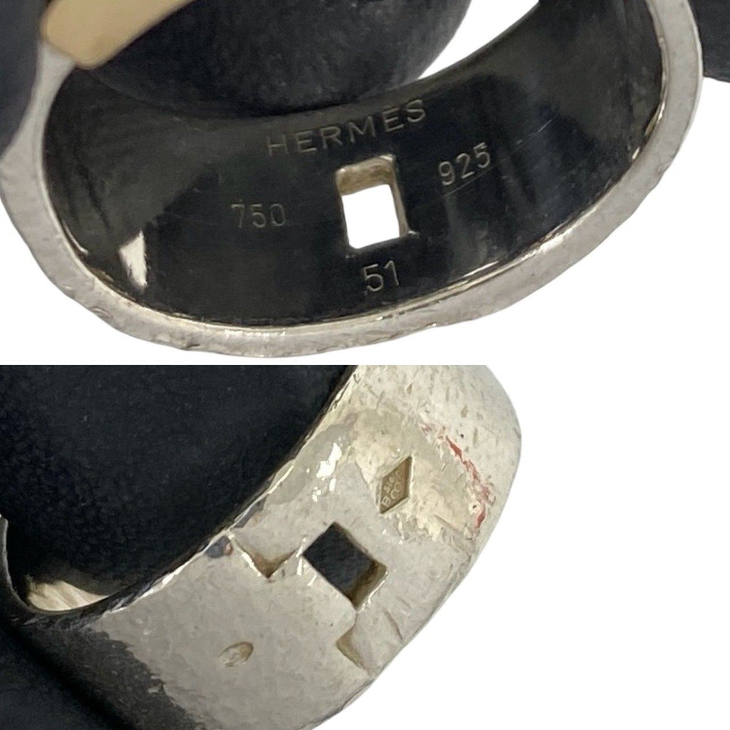 Hermes Ring 925 Sterling Silver Gold — view 3