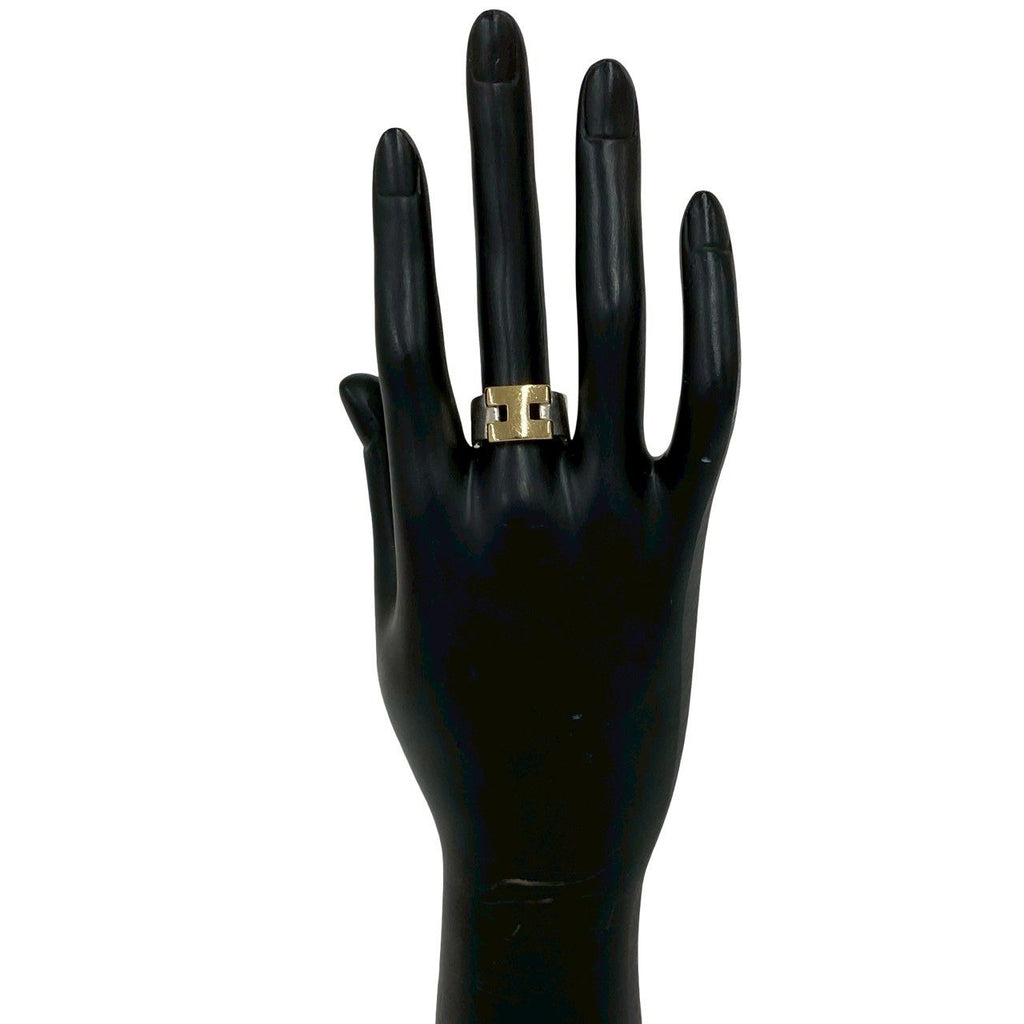 Hermes Ring 925 Sterling Silver Gold — view 2