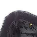 Chanel Wild Stitch Tote Leather Black Gold Shoulder Bag Large — view 9