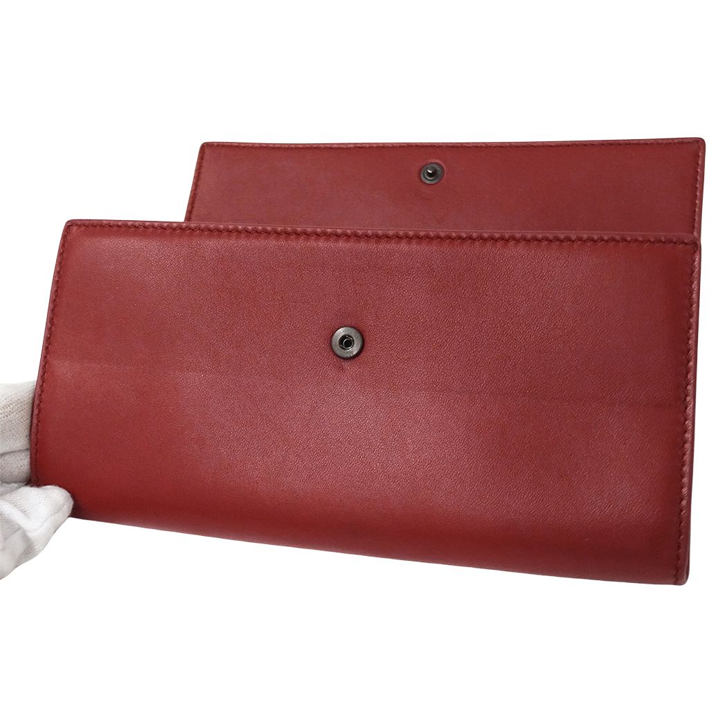 Bottega Veneta Wallet Leather Red Pink Flower — view 9