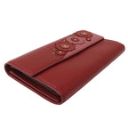 Bottega Veneta Wallet Leather Red Pink Flower — view 3