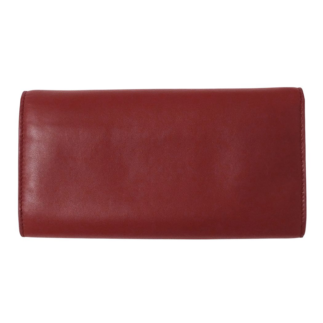 Bottega Veneta Wallet Leather Red Pink Flower — view 2