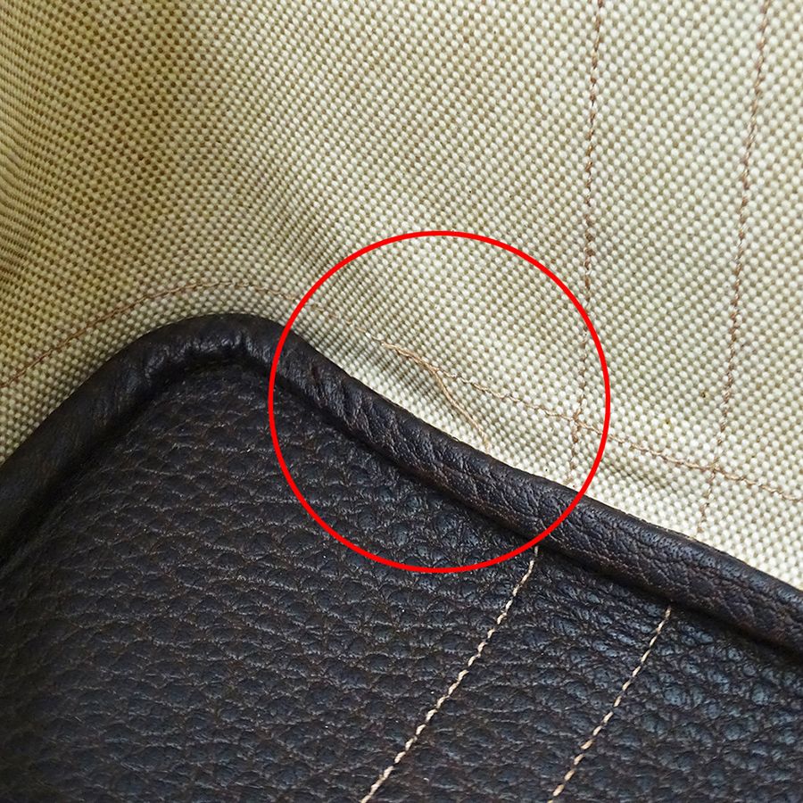 Hermes Tote Shoulder Bag 2-Way Garden Party TPM Toile Ash Brown Silver — view 9