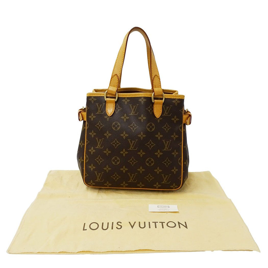 Louis Vuitton Tote Monogram Canvas Batignolles Brown Handbag Going Out Adults
