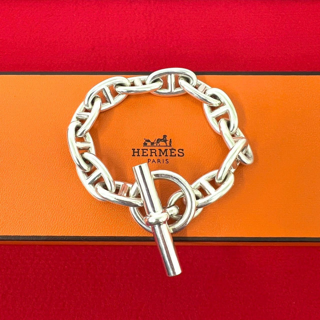 Hermes Chaine D'ancre GM Bracelet 925 Sterling Silver Chain