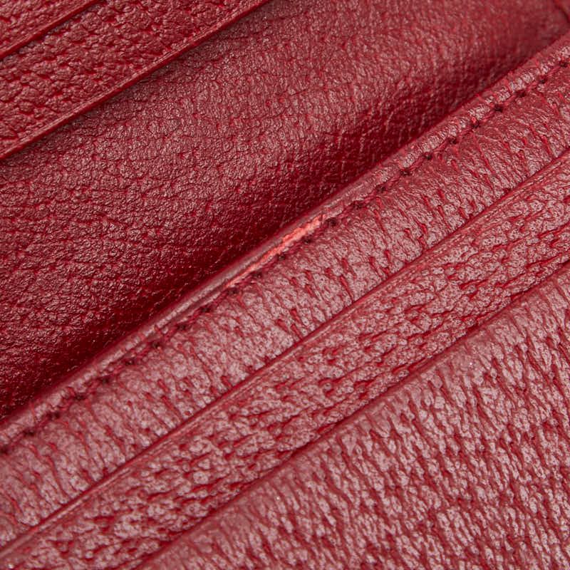 Gucci Mini GG Supreme Doraemon Bifold Wallet Beige Wine Red Leather