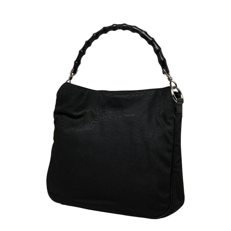 Gucci Bamboo Handbag Black Nylon