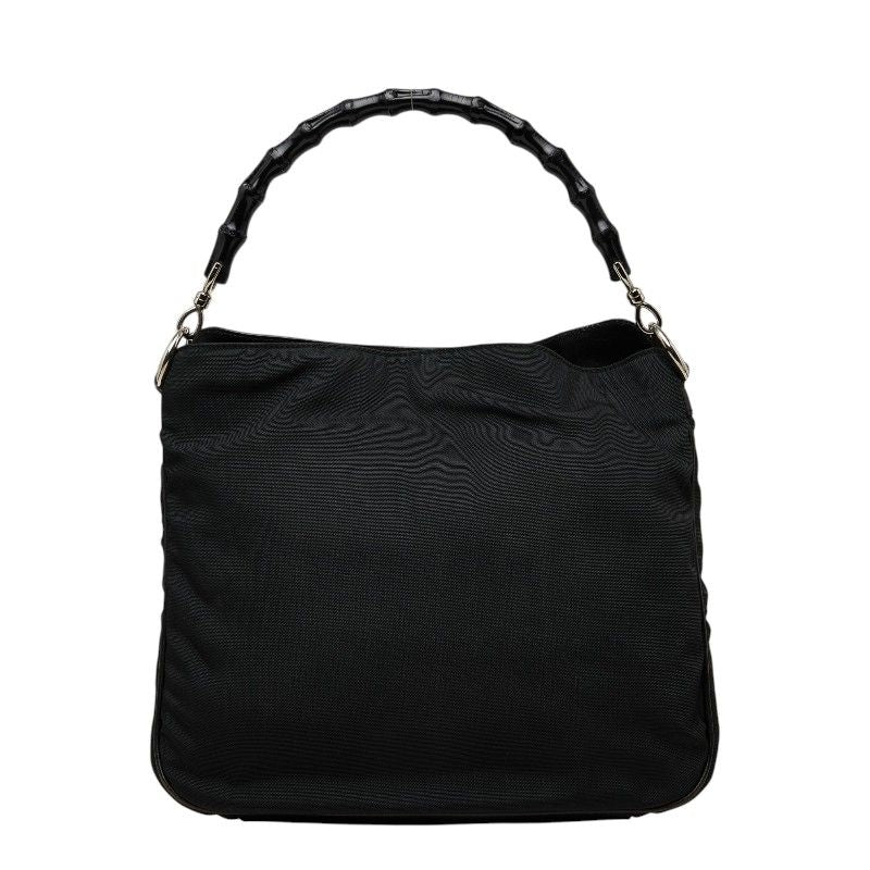 Gucci Bamboo Handbag Black Nylon