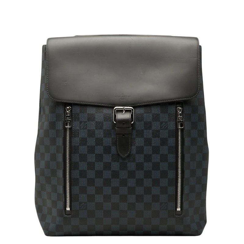 Louis Vuitton Damier Cobalt Newport Backpack Black Navy Leather