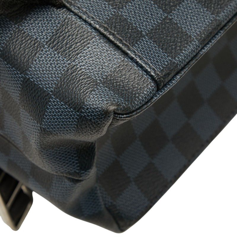Louis Vuitton Damier Cobalt Newport Backpack Black Navy Leather