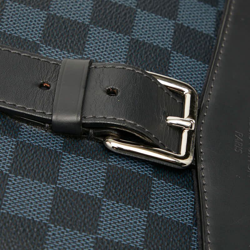 Louis Vuitton Damier Cobalt Newport Backpack Black Navy Leather
