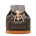 Louis Vuitton Monogram Montsouris MM Backpack Brown Leather
