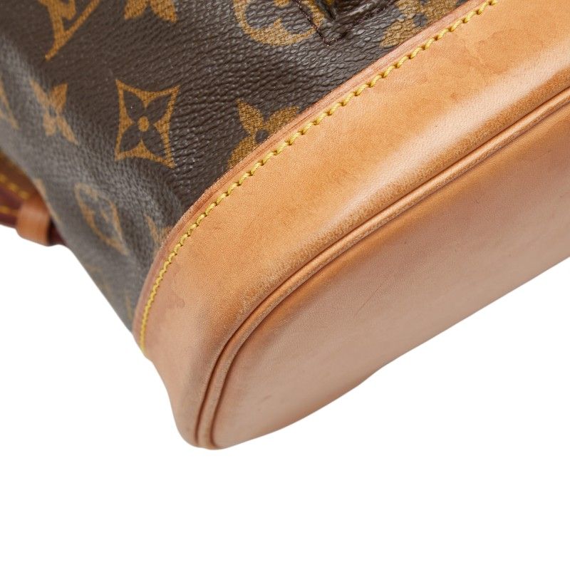 Louis Vuitton Monogram Montsouris MM Backpack Brown Leather