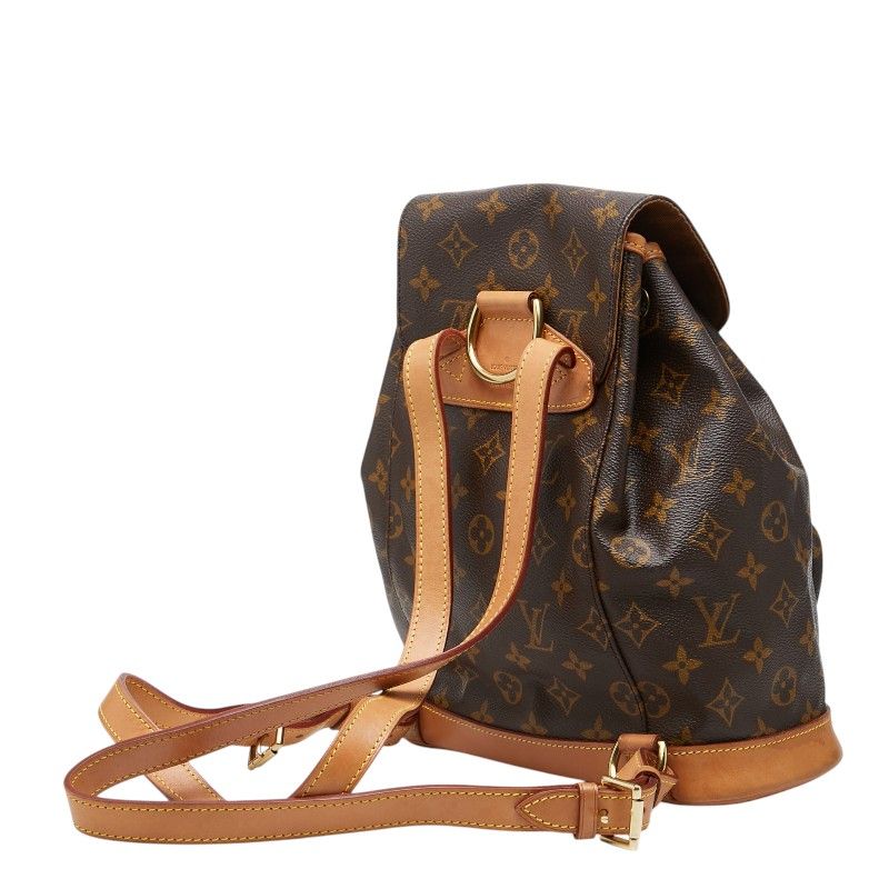 Louis Vuitton Monogram Montsouris MM Backpack Brown Leather