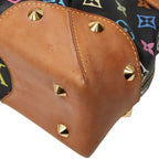 Louis Vuitton Monogram Multicolor Judy MM Chain Shoulder Bag 2-Way Black Leather