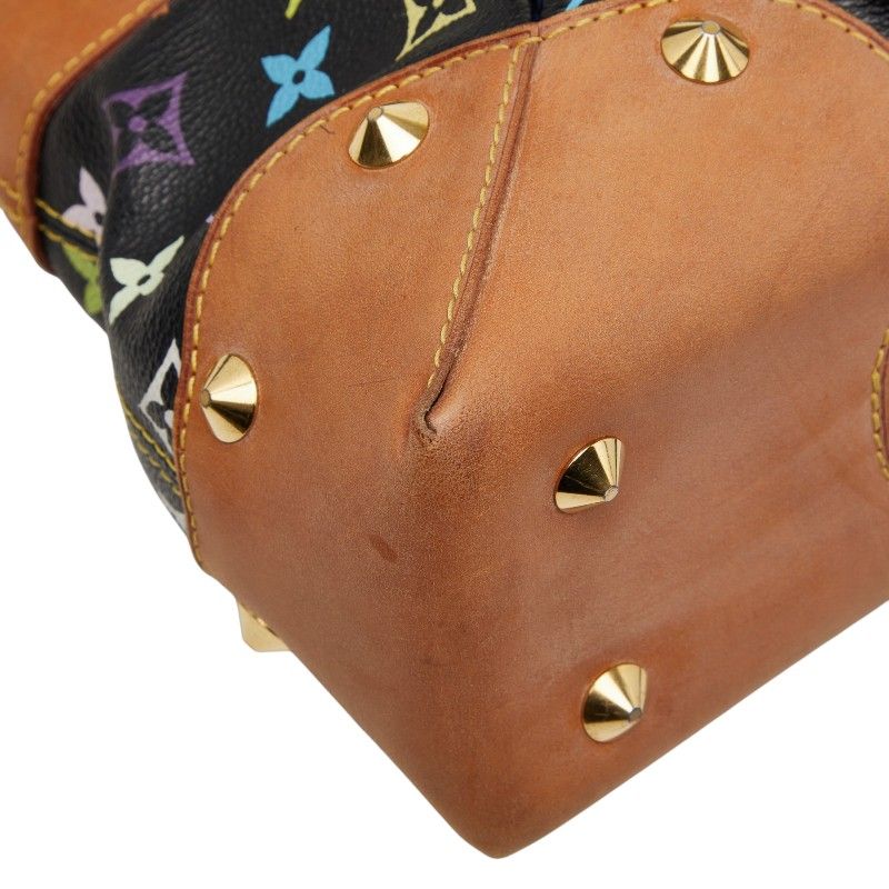 Louis Vuitton Monogram Multicolor Judy MM Chain Shoulder Bag 2-Way Black Leather