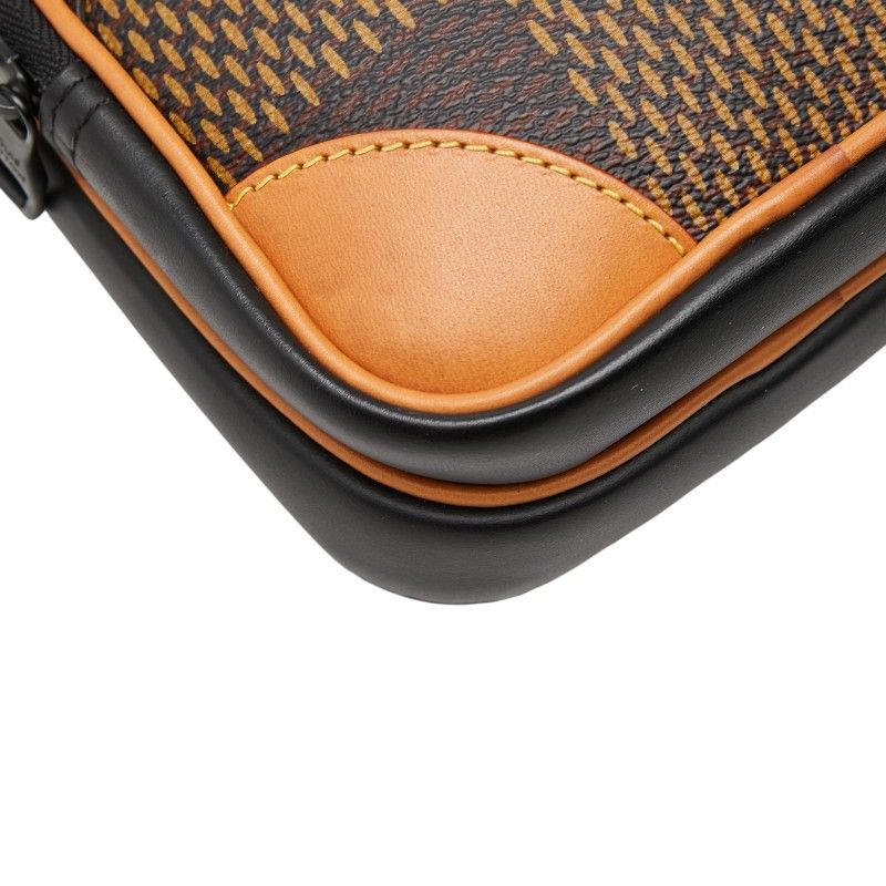 Louis Vuitton Damier Giant Amazon Sling Bag Crossbody Brown Black Leather