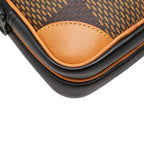 Louis Vuitton Damier Giant Amazon Sling Bag Crossbody Brown Black Leather