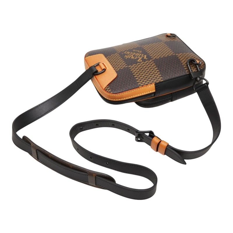 Louis Vuitton Damier Giant Amazon Sling Bag Crossbody Brown Black Leather