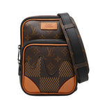 Louis Vuitton Damier Giant Amazon Sling Bag Crossbody Brown Black Leather
