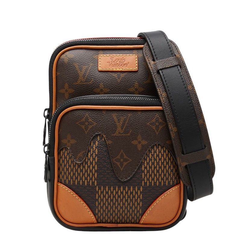 Louis Vuitton Damier Giant Amazon Sling Bag Crossbody Brown Black Leather