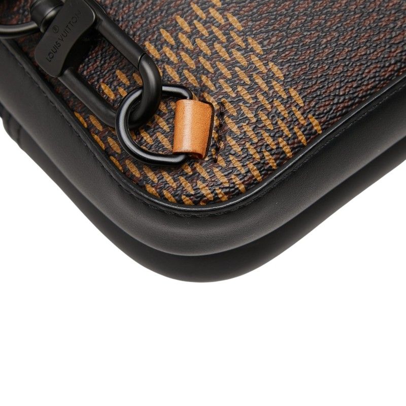 Louis Vuitton Damier Giant Amazon Sling Bag Crossbody Brown Black Leather