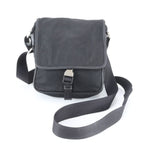 Prada Tessuto Nylon Triangle Logo Leather Shoulder Bag Crossbody Messenger
