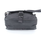 Prada Tessuto Nylon Triangle Logo Leather Shoulder Bag Crossbody Messenger — view 4