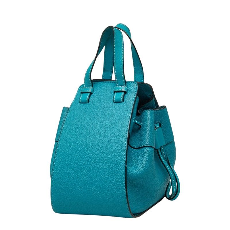Loewe Hammock Mini 2-Way Shoulder Bag Blue Leather