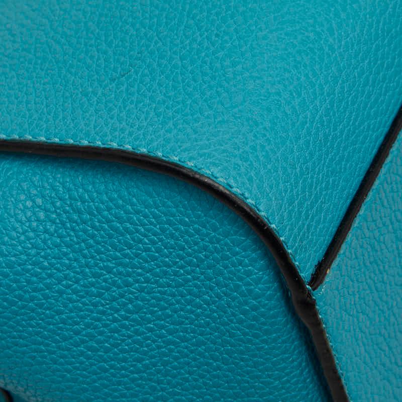 Loewe Hammock Mini 2-Way Shoulder Bag Blue Leather