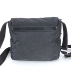 Prada Tessuto Nylon Triangle Logo Leather Shoulder Bag Crossbody Black — view 2