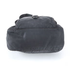 Prada Tessuto Nylon Triangle Logo Leather Shoulder Bag Crossbody Black — view 6