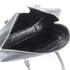 Prada Saffiano Leather Business Document Briefcase Tote Gray — view 7