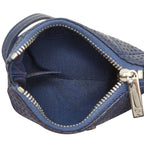 Chanel Quilted CC Logo Coin Purse Navy Leather