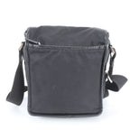 Prada Tessuto Nylon Triangle Logo Leather Shoulder Bag Crossbody Black — view 2