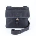 Prada Tessuto Nylon Leather Shoulder Bag Crossbody Messenger Business Navy