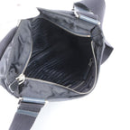 Prada Tessuto Nylon Leather Shoulder Bag Crossbody Messenger Business Navy — view 7