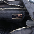 Prada Tessuto Nylon Leather Shoulder Bag Crossbody Messenger Business Navy — view 8