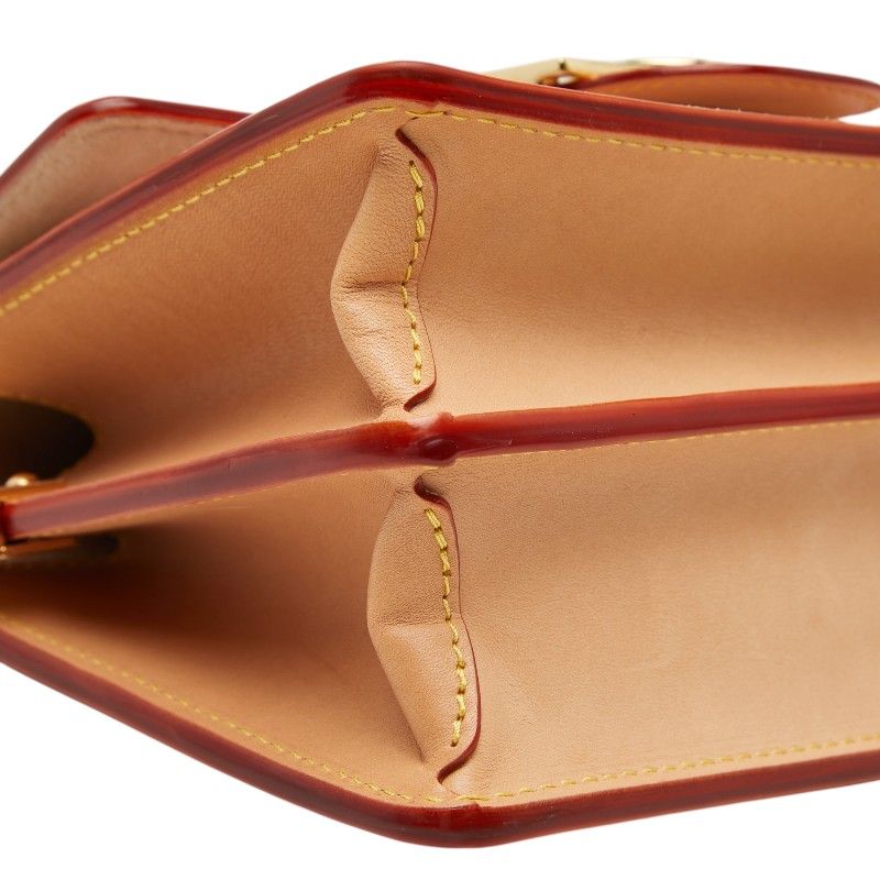 Louis Vuitton Dauphine Mini Crossbody Shoulder Bag Pink Beige Leather Straw