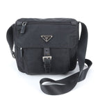 Prada Tessuto Nylon Triangle Logo Leather Shoulder Bag Crossbody Messenger
