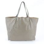 Celine Horizontal Cabas Leather Tote Shoulder Hand Gray