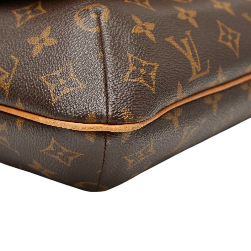 Louis Vuitton Monogram Musette Crossbody Shoulder Bag Brown Leather