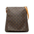 Louis Vuitton Monogram Musette Crossbody Shoulder Bag Brown Leather