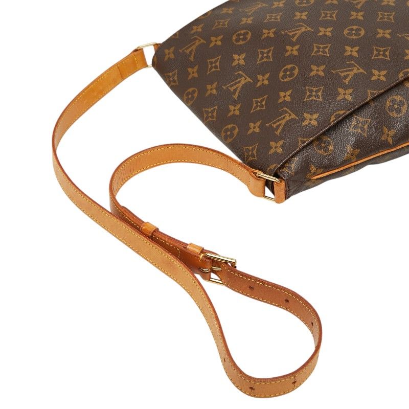 Louis Vuitton Monogram Musette Crossbody Shoulder Bag Brown Leather